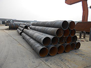 Internal anti-corrosion treatment method of large-diameter spiral steel pipes